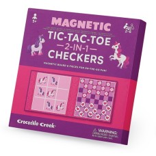 Magnetic Game - Tic Tac Toe & Checkers - Unicorn - Crocodile Creek